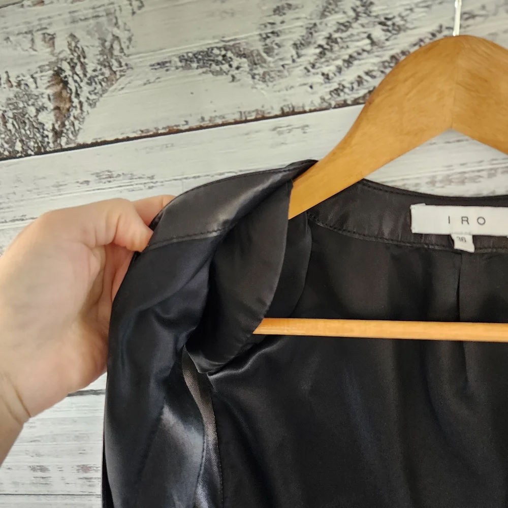 IRO black leather mini dress - Picture 11 of 12